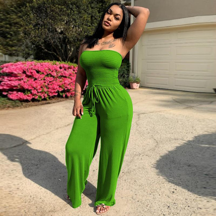 Levoire | unicolore bustier-pantalons OLIVE