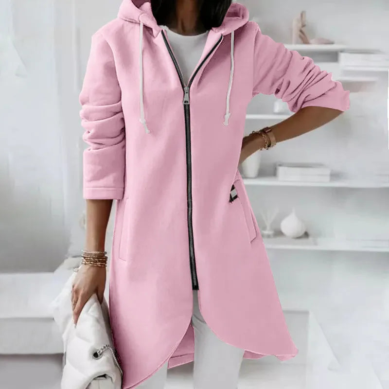 Levoire | Sweat à capuche Doublure chaude Manches longues ROSE