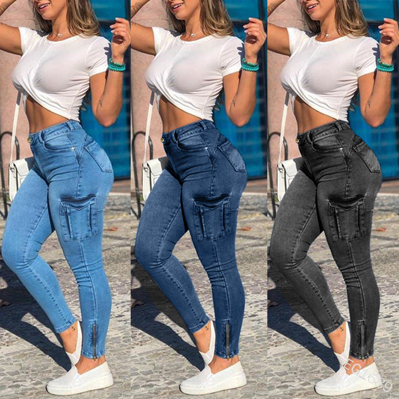 Levoire | slim avec poches latérales et zip à la cheville