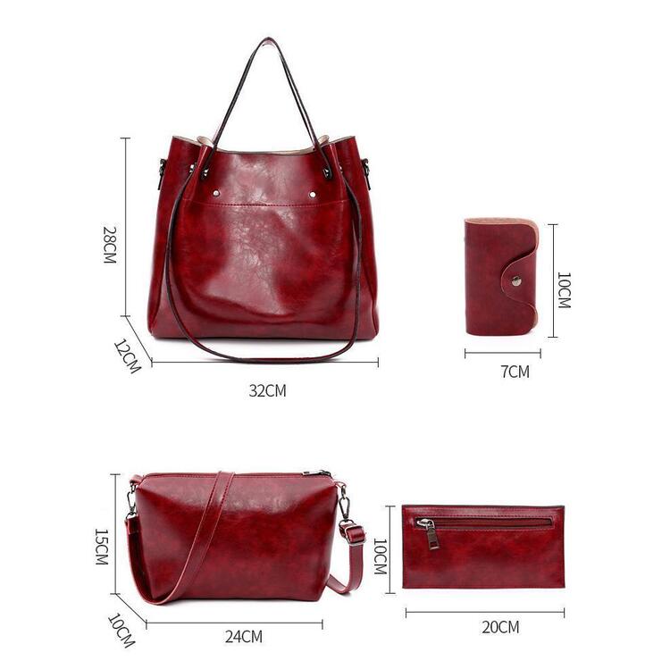 Levoire | Ensemble de sac à main de cueillette de vin à 4 pièces pour femmes