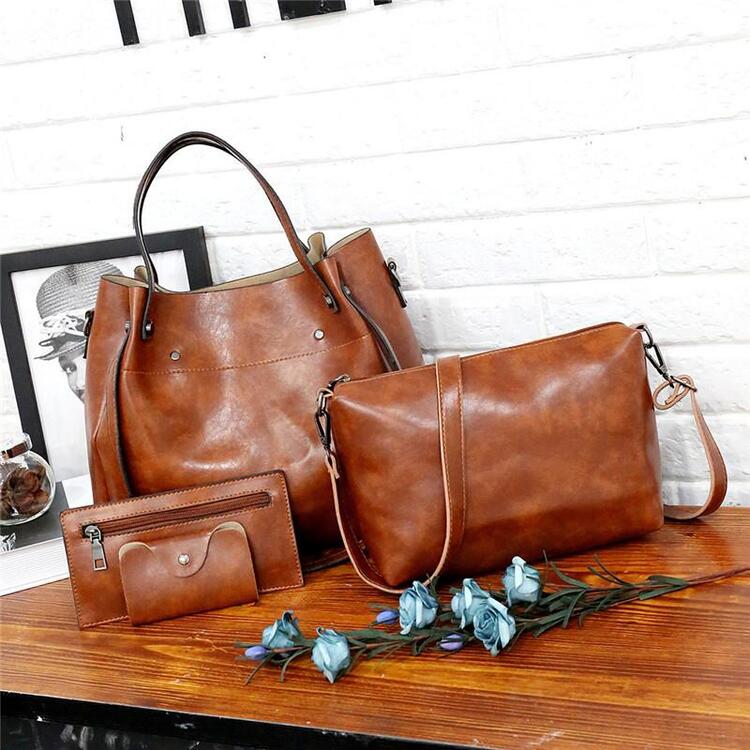 Levoire | Ensemble De Sacs À Main De Récolte De Vin 4 Pièces Pour Femmes Braun
