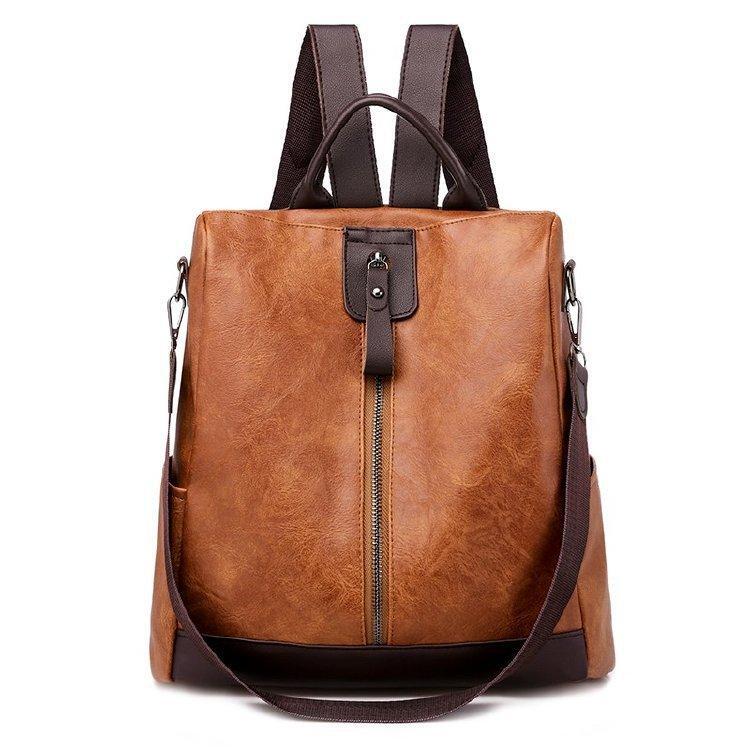 Levoire | Sac À Dos En Cuir Spacieux Et Polyvalent Avec Une Grande Capacité Braun