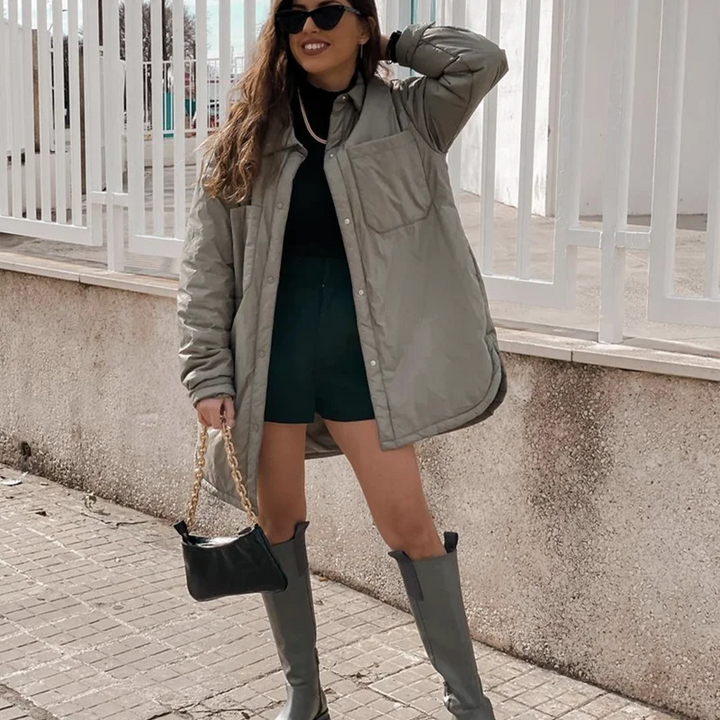 Levoire | Veste Grande Taille Légère Avec Grandes Poches Vert