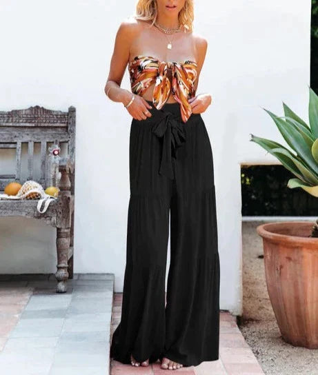 Levoire | Pantalon Plissé Avec Taille Élastique Noir