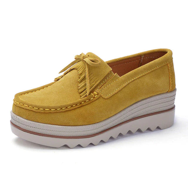 Levoire | Modernes Chaussures De Loisirs Pour Femmes Avec Semelle Douce Quaste - Jaune