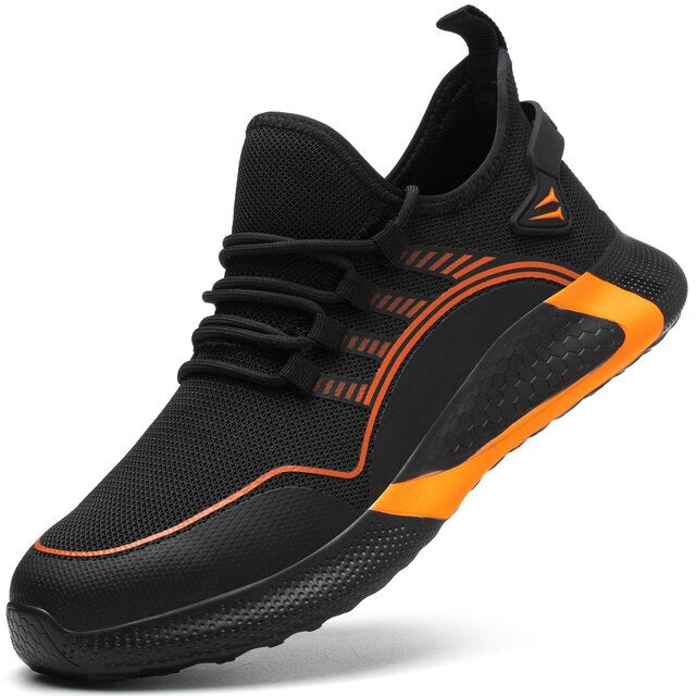 Levoire | Chaussure De Sécurité Respirante À Embout Renforcé Pour Hommes Orange