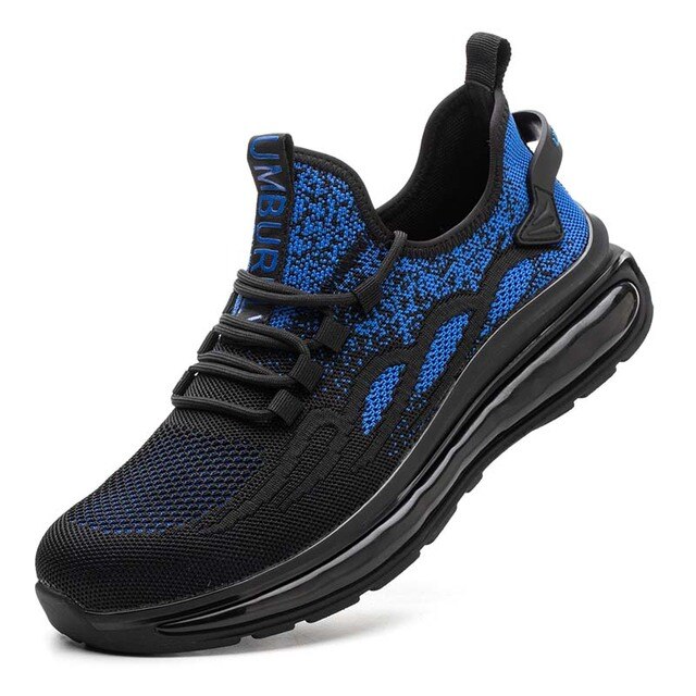 Levoire | Chaussure De Sécurité Respirante Avec Semelle Amortissante Pour Hommes Bleu