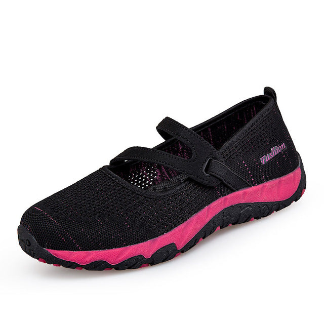 Levoire | Baskets Ergonomiques Pour Femmes Sans Lacets Avec Support De Coup De Pied Noir