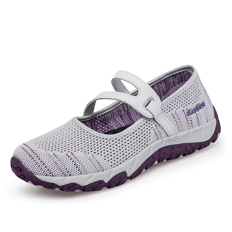 Levoire | Baskets Ergonomiques Pour Femmes Sans Lacets Avec Support De Coup De Pied Gris
