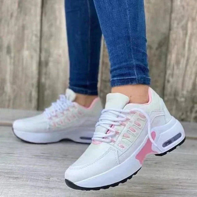 Levoire | Baskets Compensées Vulcanisées Avec Lacets Blanc rose