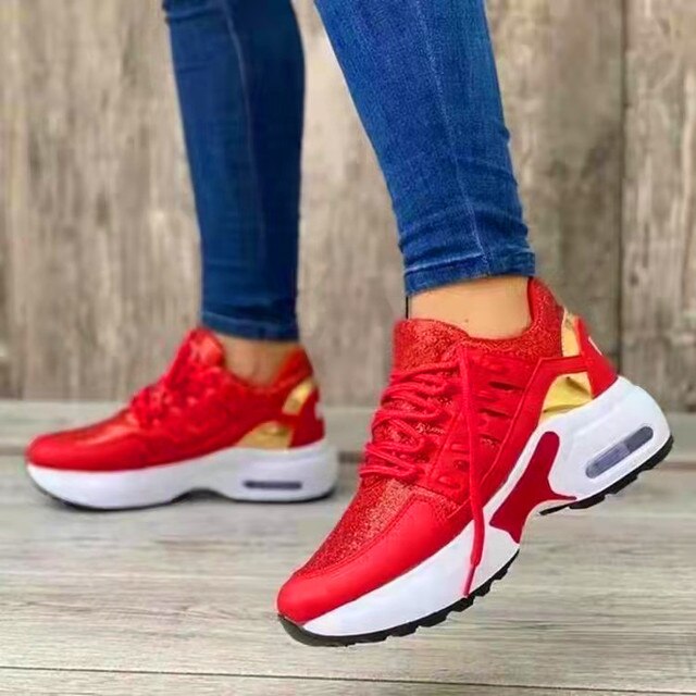 Levoire | Baskets Compensées Vulcanisées Avec Lacets Rot