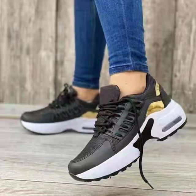 Levoire | Baskets Compensées Vulcanisées Avec Lacets Noir
