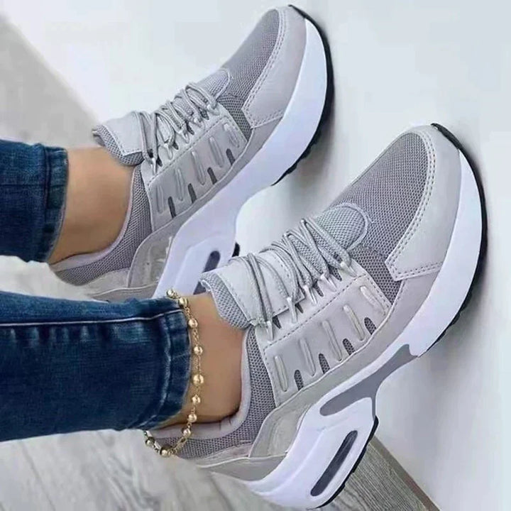Levoire | Baskets Compensées Vulcanisées Avec Lacets Gris