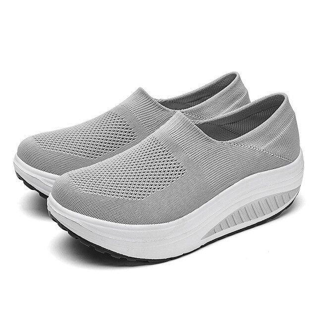 Levoire | Flip Flop Sneakers Pour Femmes Avec Semelle Orthopédique Gris