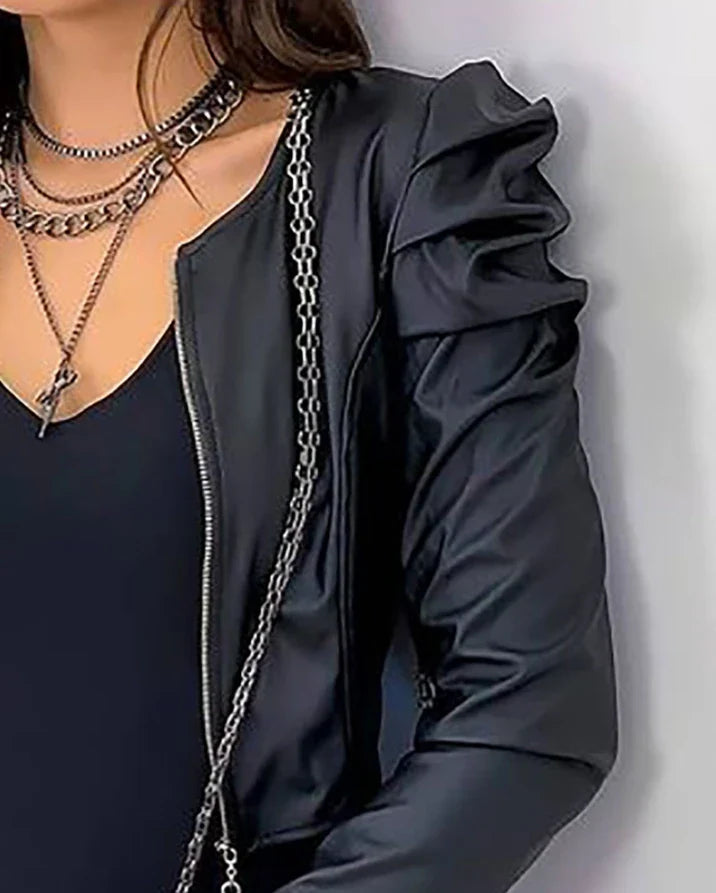 Levoire | Veste Bomber Élégante Avec Manches Bouffantes