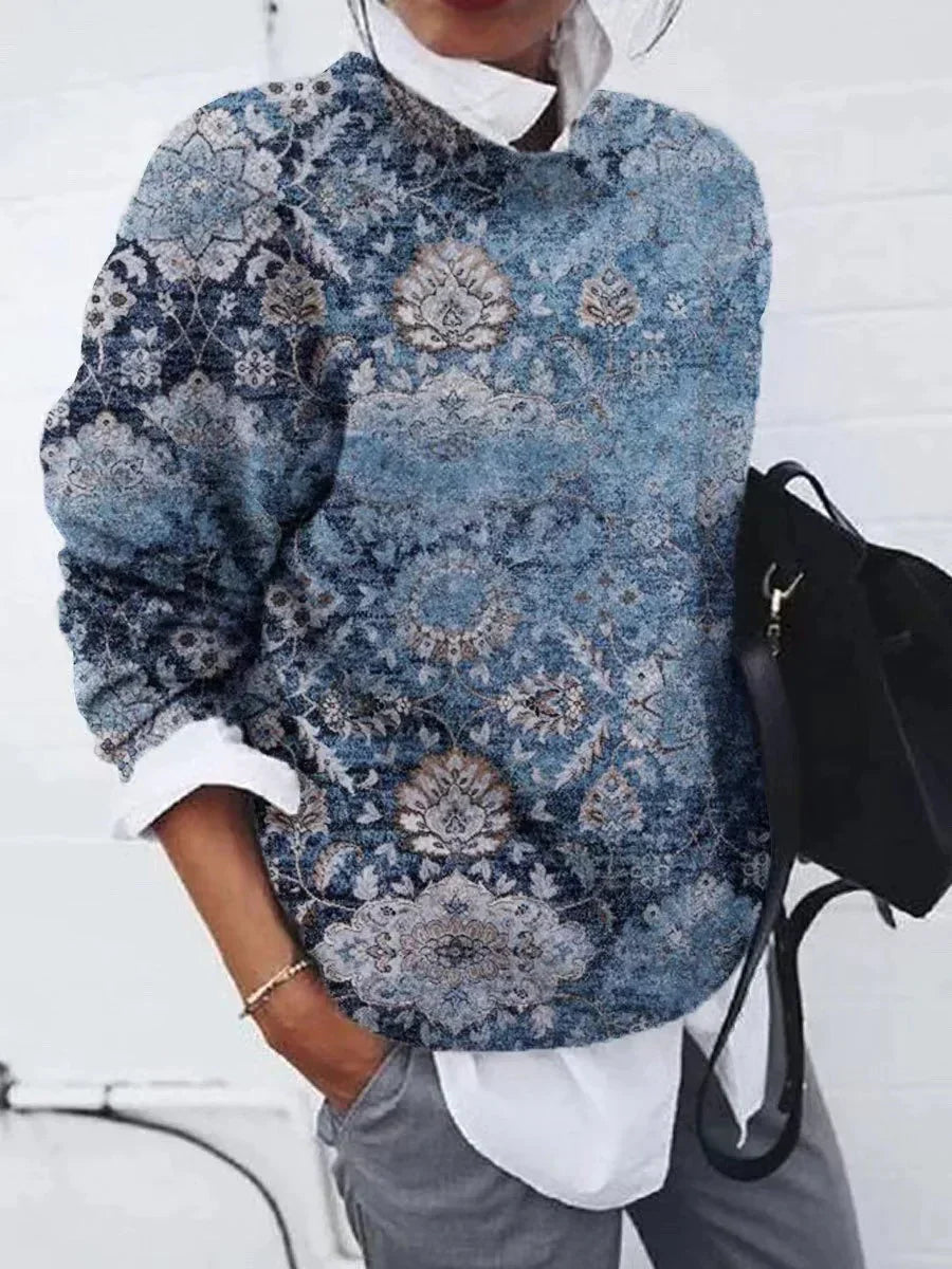Levoire | Pull Vintage Pour Femmes Bleu