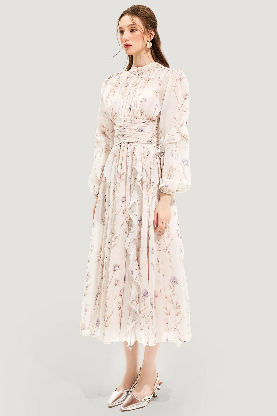Levoire | Chic Couture Robe D'Été Avec Imprimé Floral - Été 2024