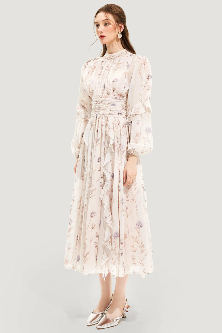 Levoire | Chic Couture Robe D'Été Avec Imprimé Floral - Été 2024