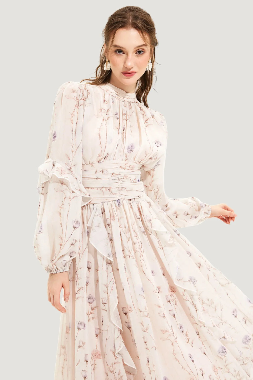 Levoire | Chic Couture Robe D'Été Avec Imprimé Floral - Été 2024