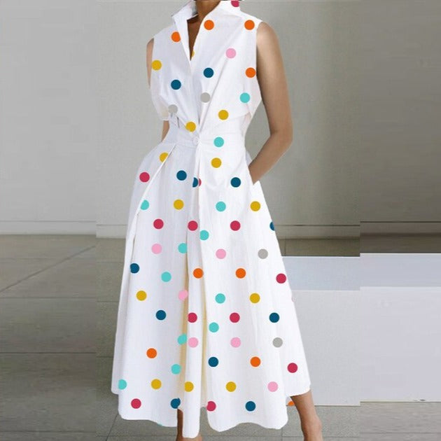Levoire | Robe Élégante À Manches Courtes Blanc 1