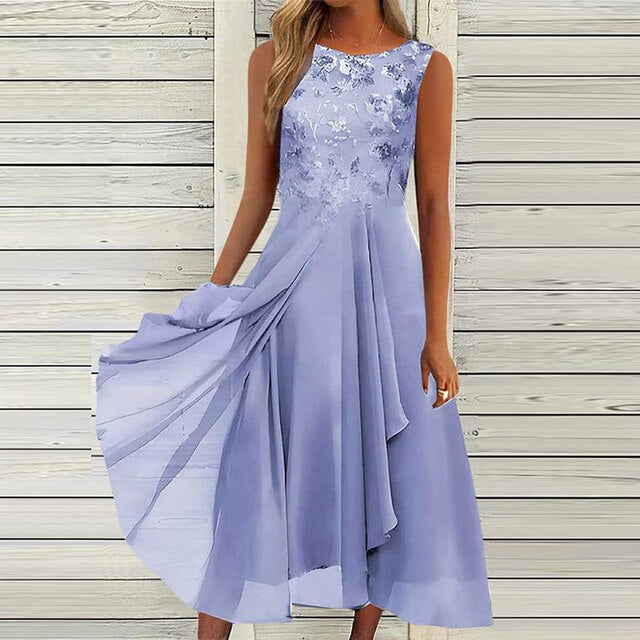 Levoire | Robe D'Été Élégante En Matériau Léger Violet