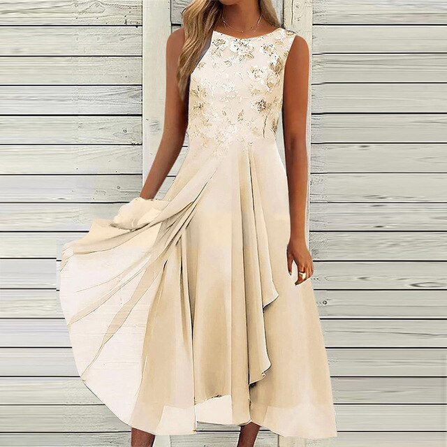 Levoire | Robe D'Été Élégante En Matériau Léger Jaune