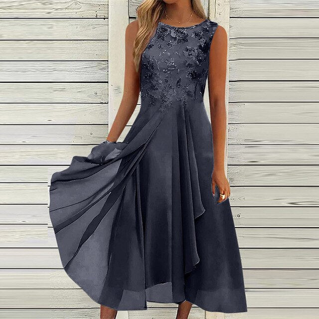 Levoire | Robe D'Été Élégante En Matériau Léger Noir