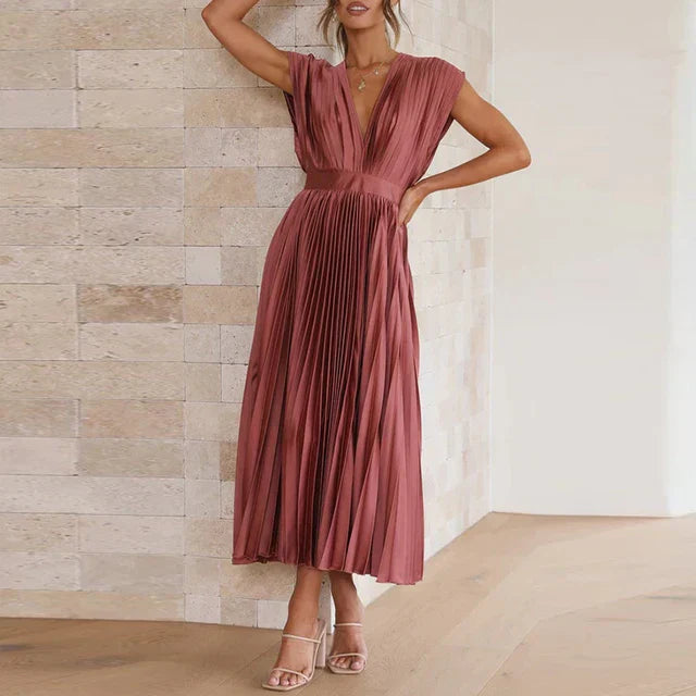 Levoire | Robe Maxi Avec Décolleté En V Rot