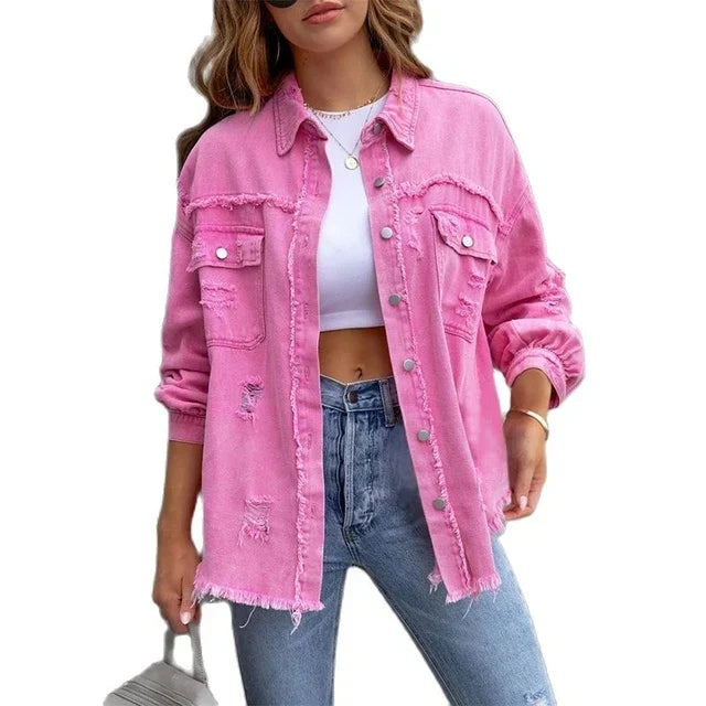 Levoire | Élégante Veste En Jean Décontractée Rosa