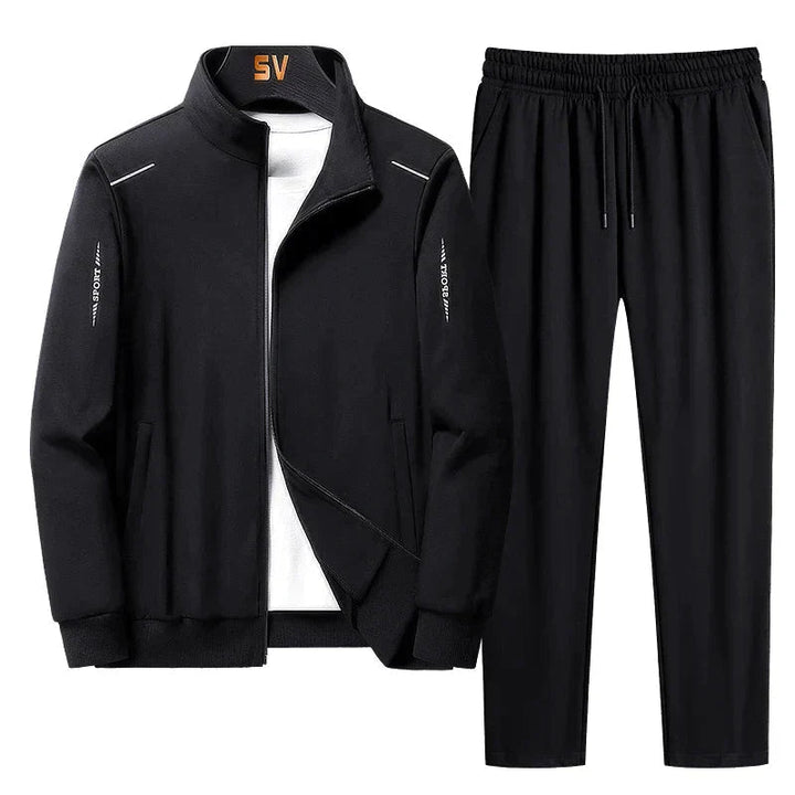 Levoire | Chemise De Survêtement Moderne À Manches Longues Avec Zip Noir