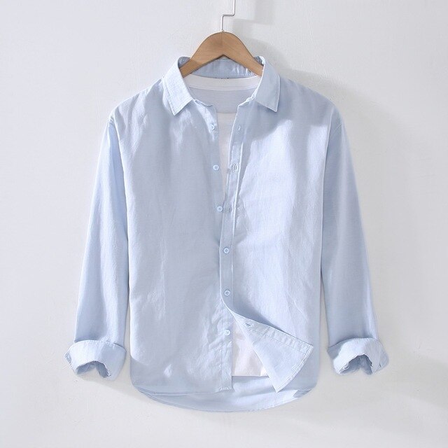 Levoire | Chemise Légère À Manches Longues Et Boutons Bleu clair