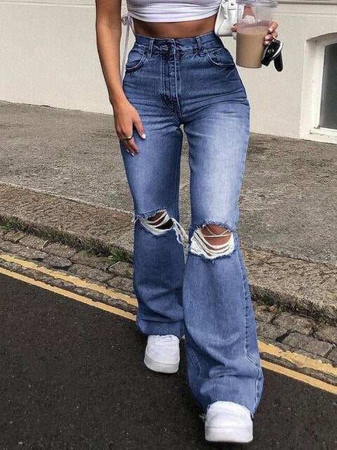 Levoire | Jeans À Genoux Bleu profond