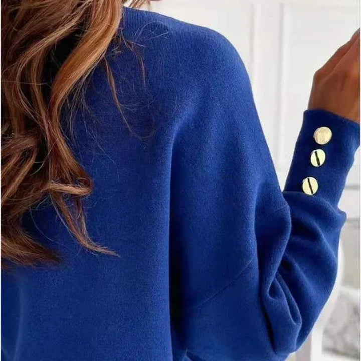 Levoire | Pull Avec Décolleté En V Et Sensation Cachemire Bleu