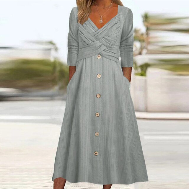Levoire | Robe d'été élégante et chic Gris