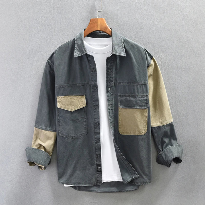 Levoire | Chemise Cargo Style Hommes Gris