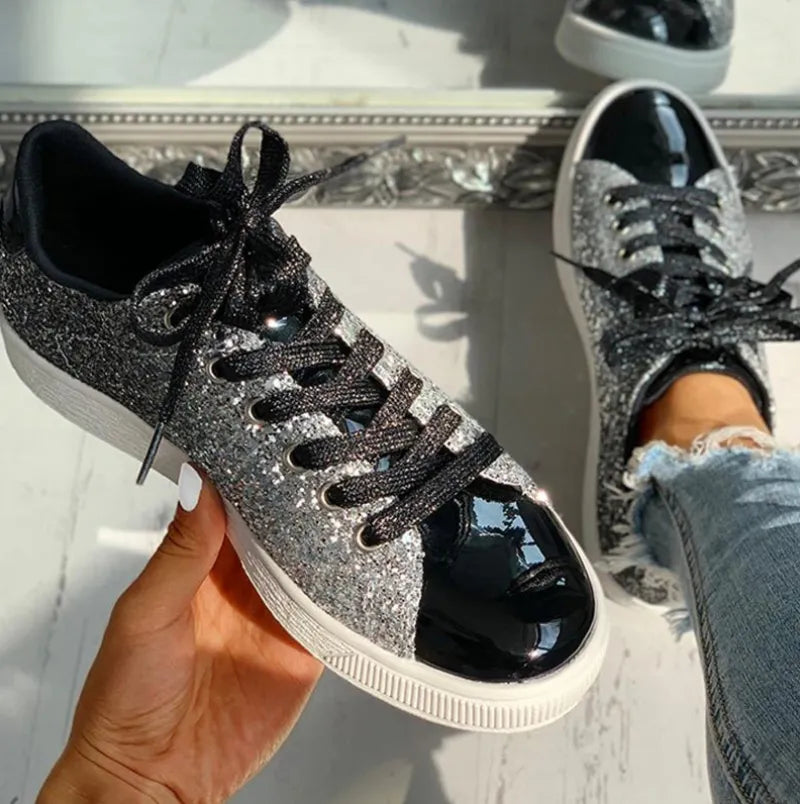 Levoire | Chaussures Brillantes À Lacets Pour Femmes