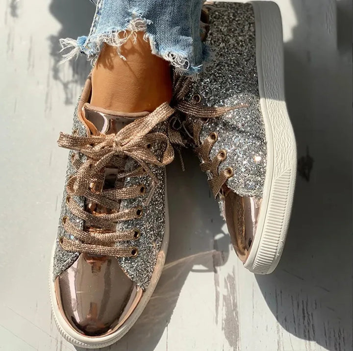 Levoire | Chaussures Brillantes À Lacets Pour Femmes
