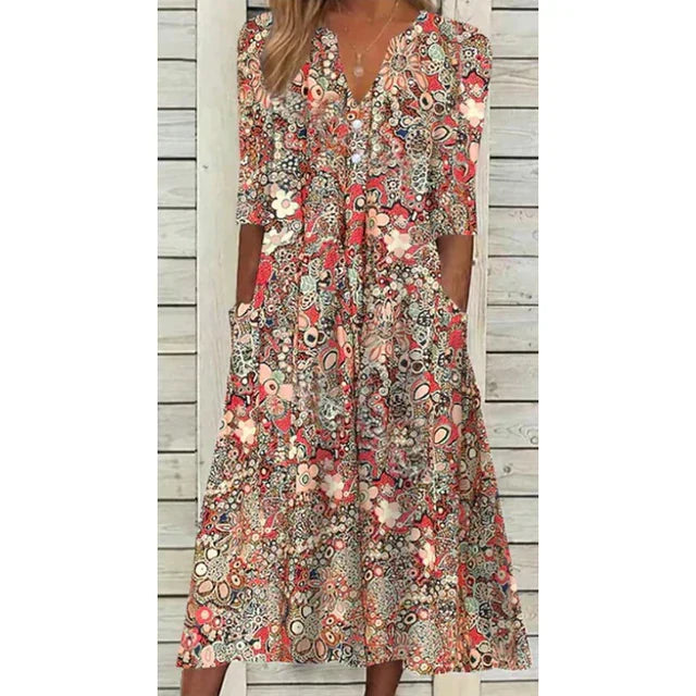 Levoire | Femme Robe Boho Rouge