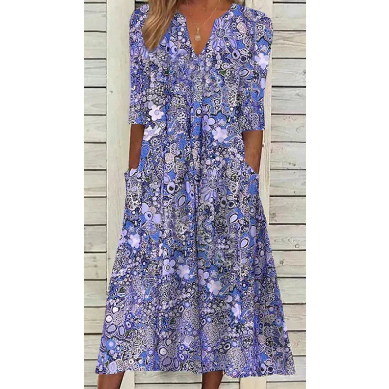Levoire | Femme Robe Boho Bleu
