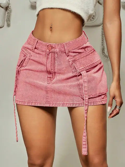 Levoire | Jupe en denim mini Rosa