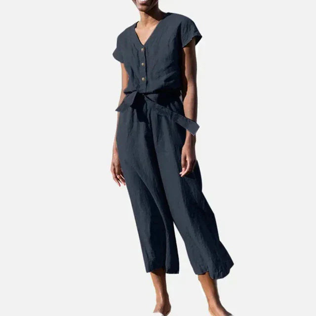 Levoire | Salopette Femme Unie Vintage Bleu marine
