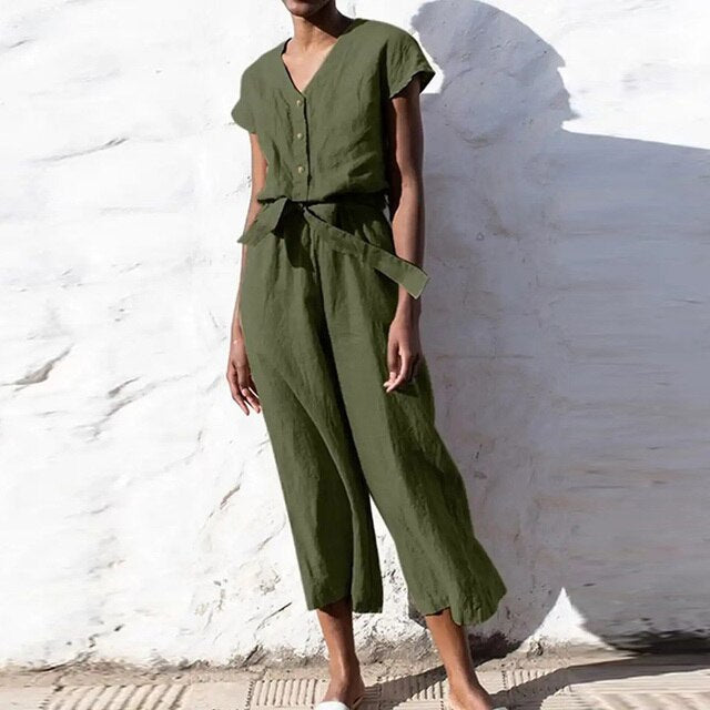 Levoire | Salopette Femme Unie Vintage Vert