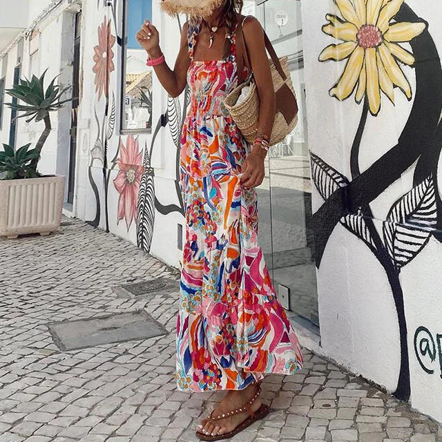 Levoire | Robe D'Été Style Bohème Rot
