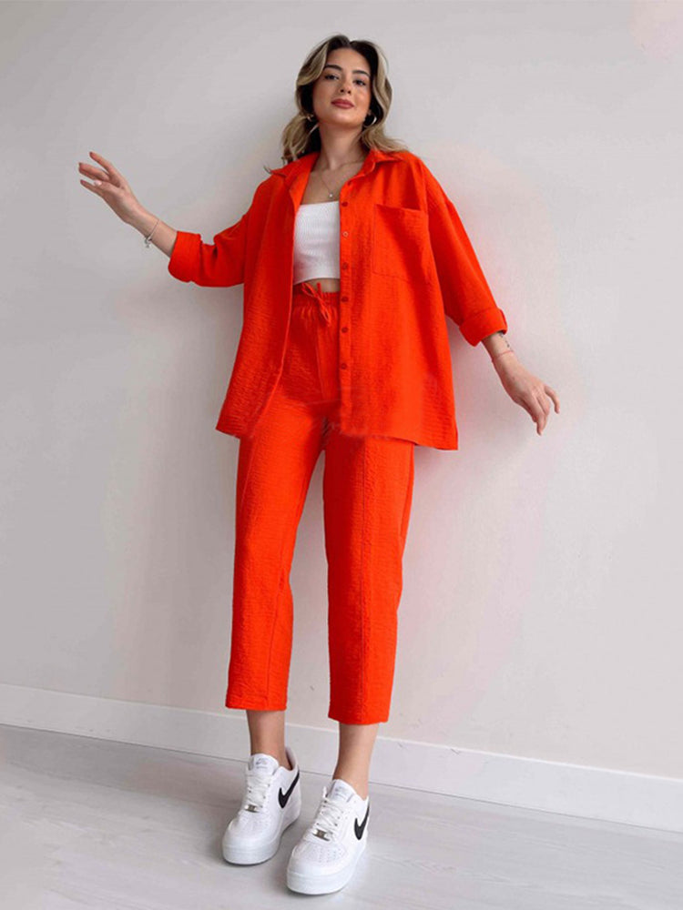 Levoire | Ensemble Chemise Et Pantalon Orange