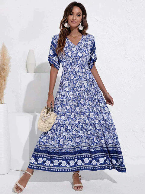 Levoire | Robe Maxi Bohème Robe Maxi Style Bohème Bleu roi