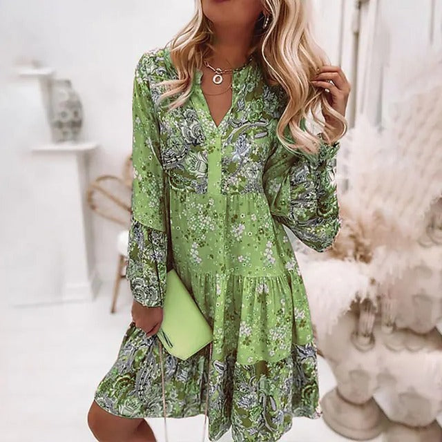 Levoire | Robe d'été à la mode pour femmes Verte