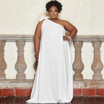 Levoire | robe longue à épaules nues BLANC XL