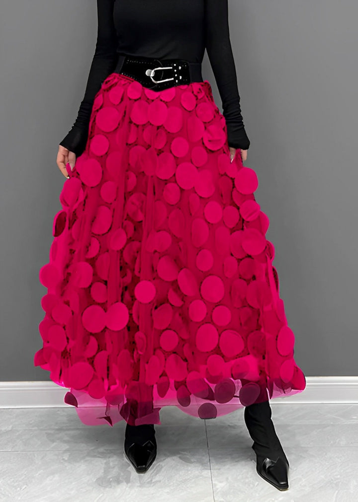 Levoire | Jupe À Pois Noirs Rosa Une taille (tour de taille 76 cm)