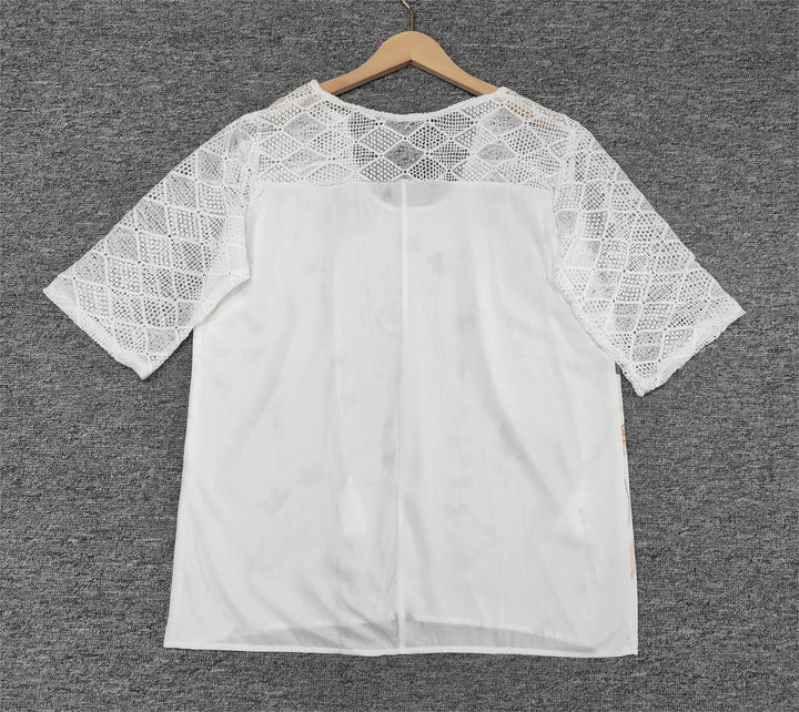 Levoire | Chemise Élégante Avec Un Motif Floral Et Un Décolleté En V