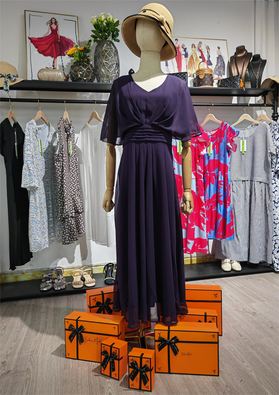 Levoire | Robe midi pour femme - Lila